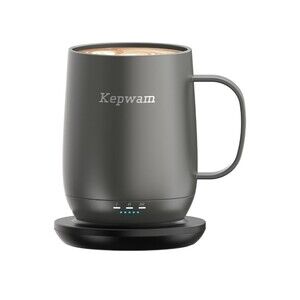 Kepwam Self Heating Coffee Mug T2, 16oz Smart Heated, 150 Min MUG ONLY - WORKS!